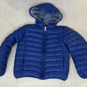 SAVE THE DUCK Navy Hooded Puffer Jacket
